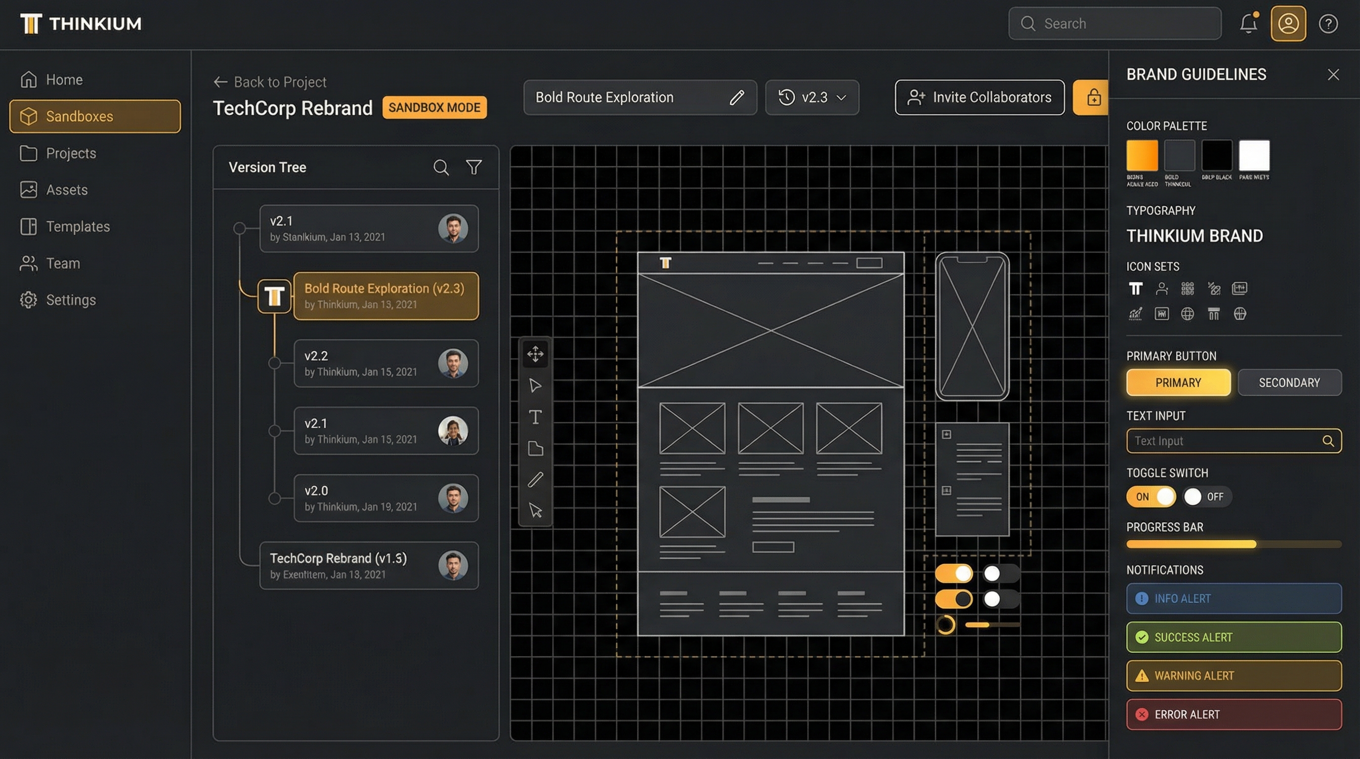 Thinkium Dashboard Interface
